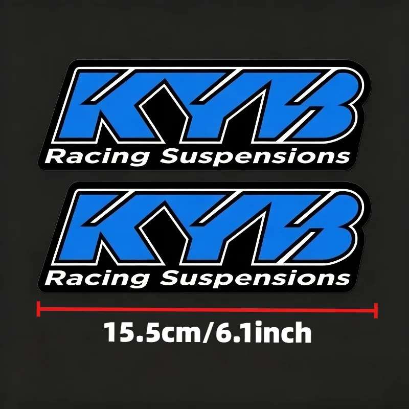 Racing Fork KYB Sticker 2PCS Motorcycle Suspension Decal Matte Vinyl Waterproof Scratch Resistant Front Fork Decor