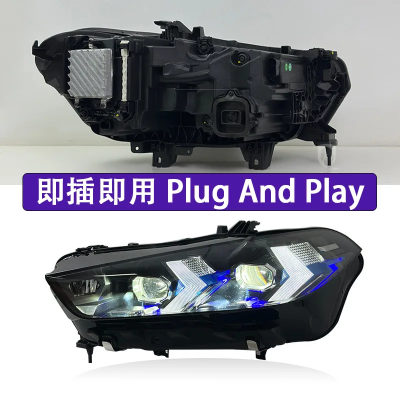 -For LCI Style LED Headlight Assembly for  X5 G05 2019-2025 New Arrow-Shaped DRL Sequential Adaptive Steering Lens^