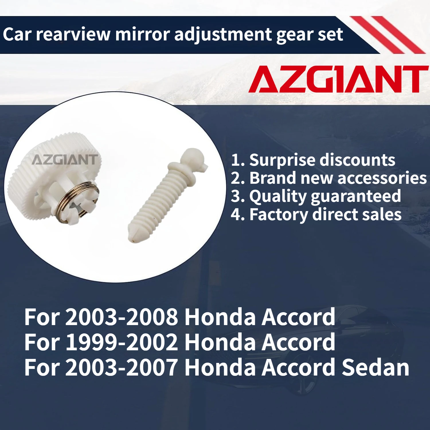 

For Honda Accord 2003-2008/Accord Sedan 2003-2007 AZGIANT Car rearview mirror lens adjustment gear set Brand new Accessories