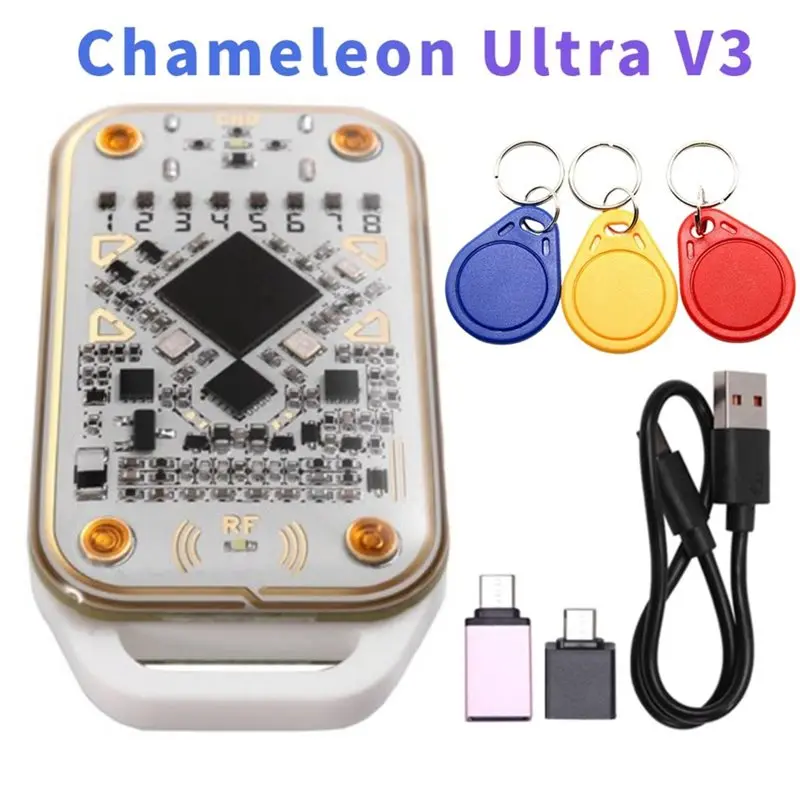 M01K Chameleon V3.0 RFID Smart Chip Emulator Reader+ 3XUID Keychain NFC Read Write 125K 13.56Mhz ID IC Smart Card Tag Copyer