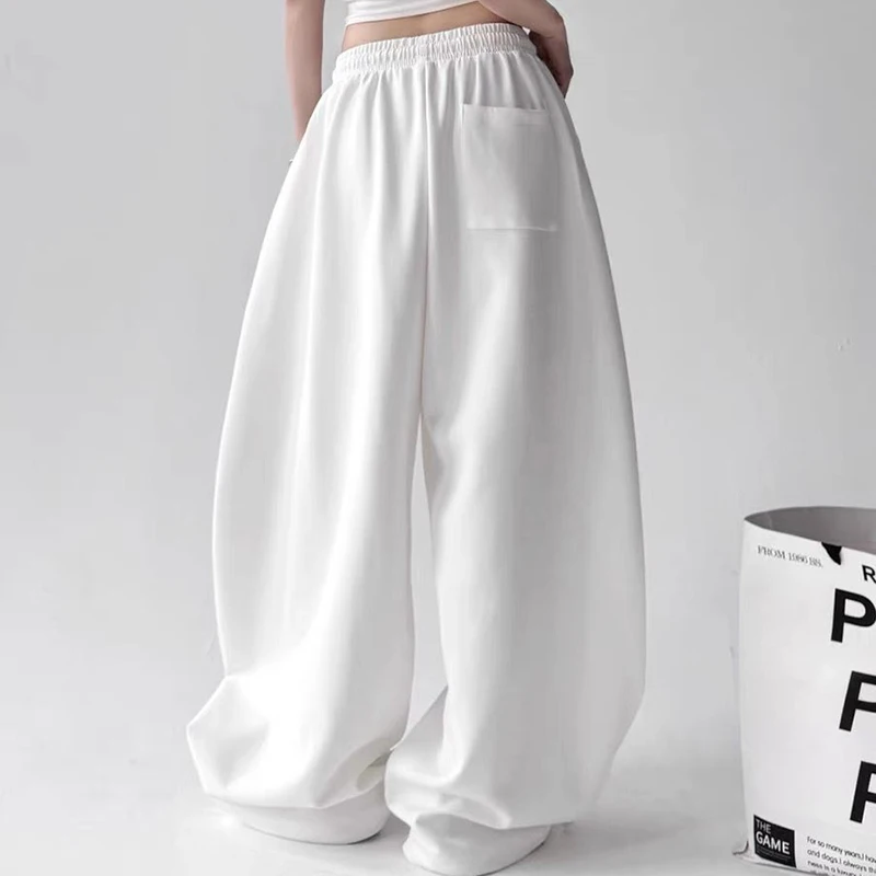 Calça de moletom feminina vintage americana, calça de perna larga com estampa de cobra, solta, casual, preguiçosa, jazz, hiphop, dança, harajuku y2k