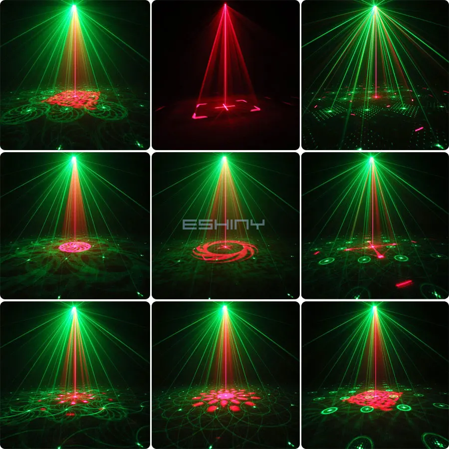 Y12 قابلة للشحن حفلة ديسكو ضوء DJ R & G الليزر 32 أنماط العارض الرقص بار التخييم غرفة نوم عيد الميلاد الديكور مصباح مسرح