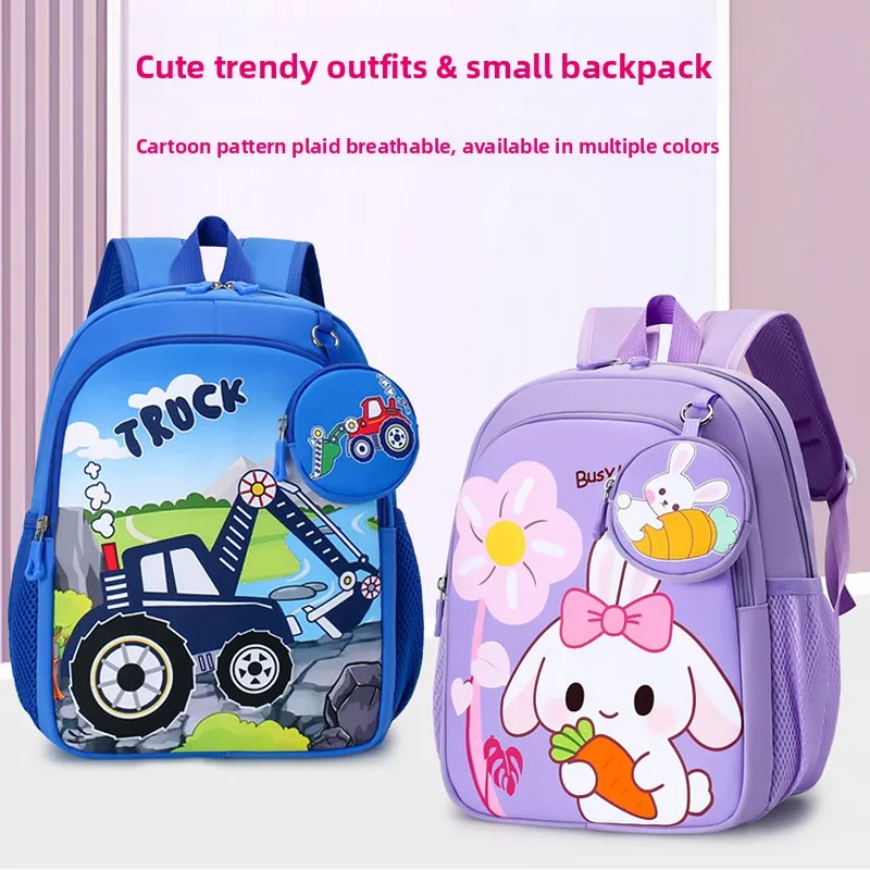 

Cartoon Excavator Rabbit Kids Backpack Lightweight Large Capacity Kindergarten School Bag Cute Comfortable Shoulder Bag