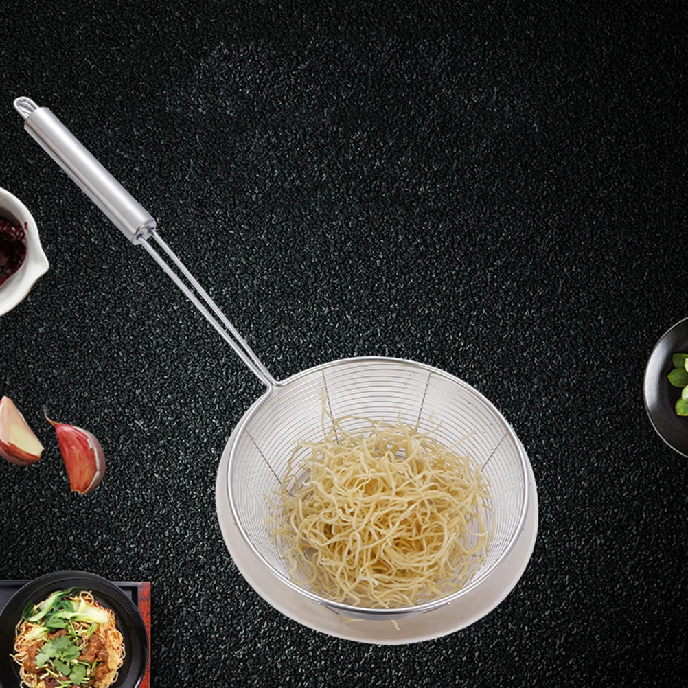 

18Cm Stainless Steel Mesh Strainer Spoon Oil Filter For Frying Noodles Vegetables Kitchen Tool Soup Colander Fry Skimmer