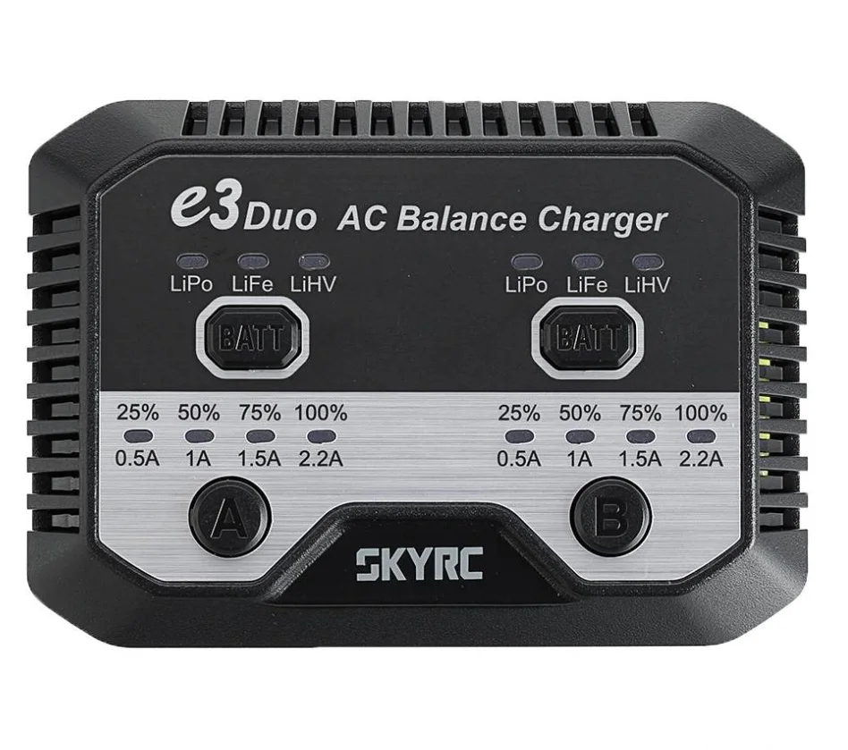 SKYRC E3 Duo AC 2.2A 2X20W Balance Charger for 2-3S Battery RC FPV Racing Drone RC Quadcopter Multicopter Multirotor RC Parts