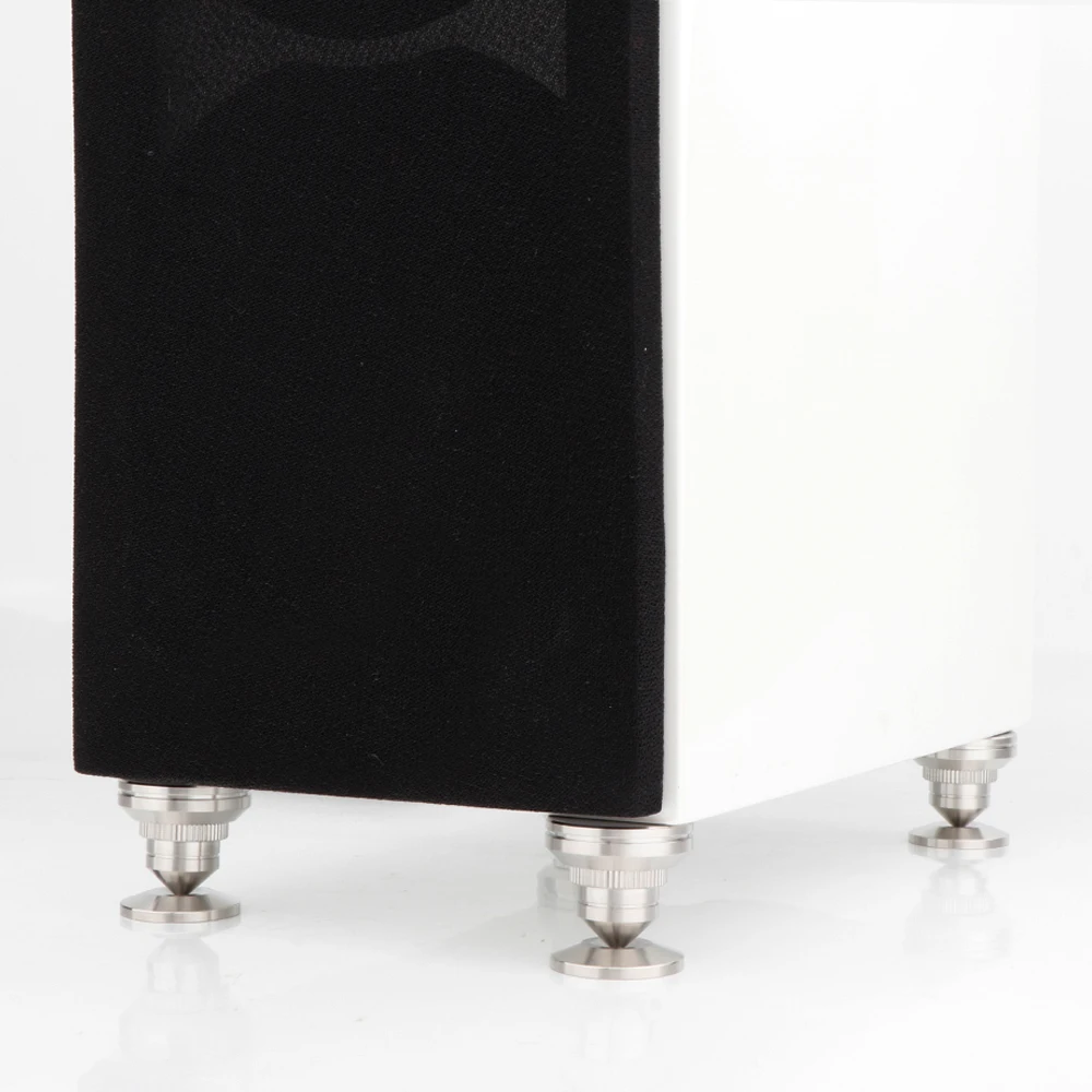 4 Stück Lautsprecherspikes, Anti-Vibrations-Lautsprecherständer für HiFi-Geräte und Lautsprecher, verstellbarer Bodenschutz, belastbar bis 218 kg – Detail 3