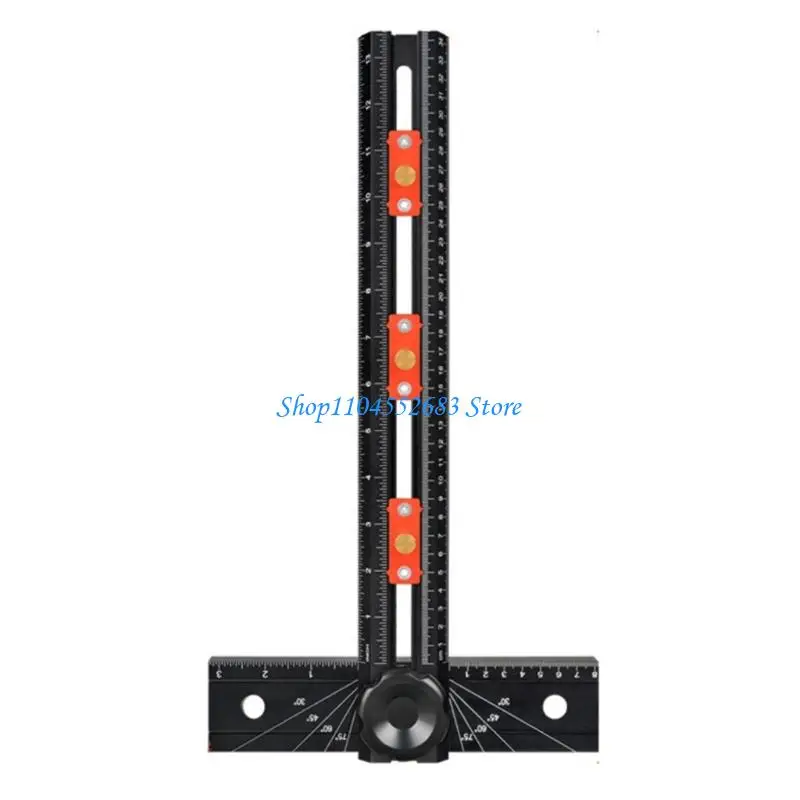 Aluminum T Square For Woodworking With Automatic Locking Feature And Multiple Angles Measurement Tool Precisions Ruler 
