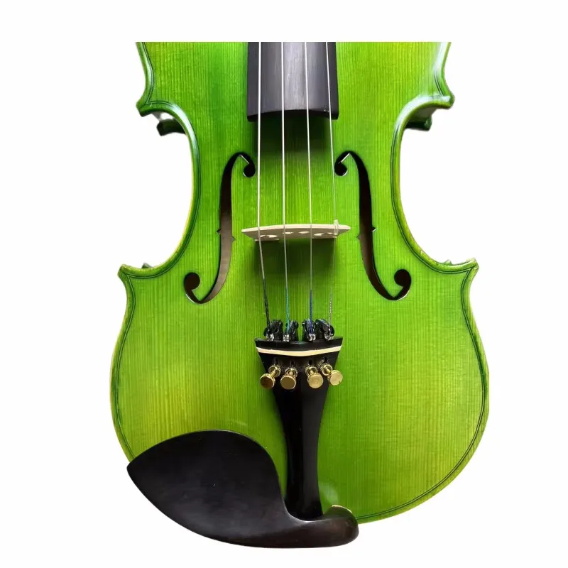 Pretty Full Violin Stradivar SONG master high-class Green violin 1/2-4/4,whole flames maple back