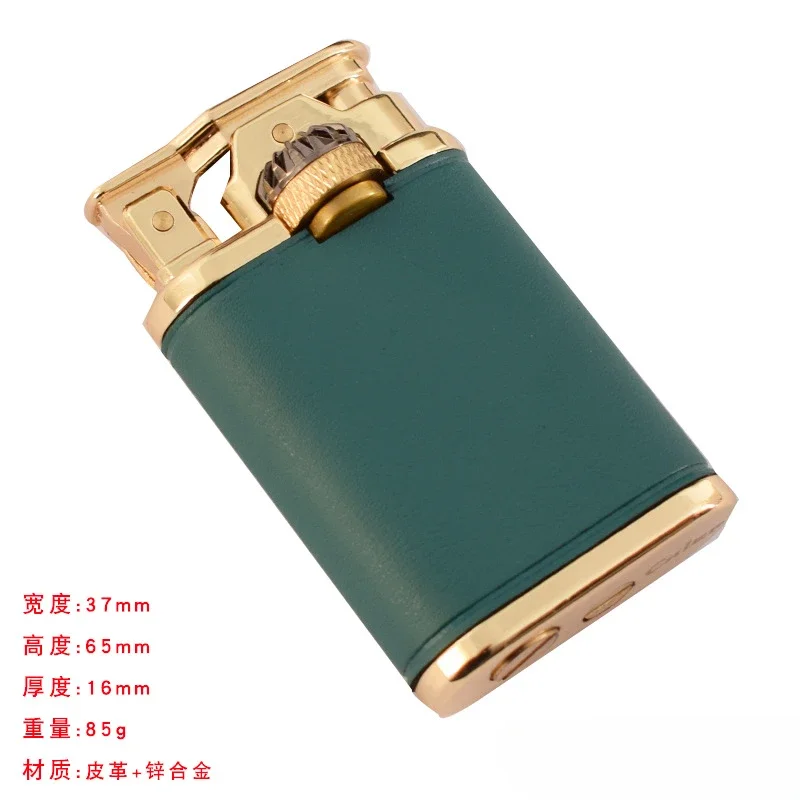 CHIEF Kerosene Lighter New Retro Leather Windproof Gear Linkage Ignition Creative Personality Gift Smoke Accesoires Gadgets Male