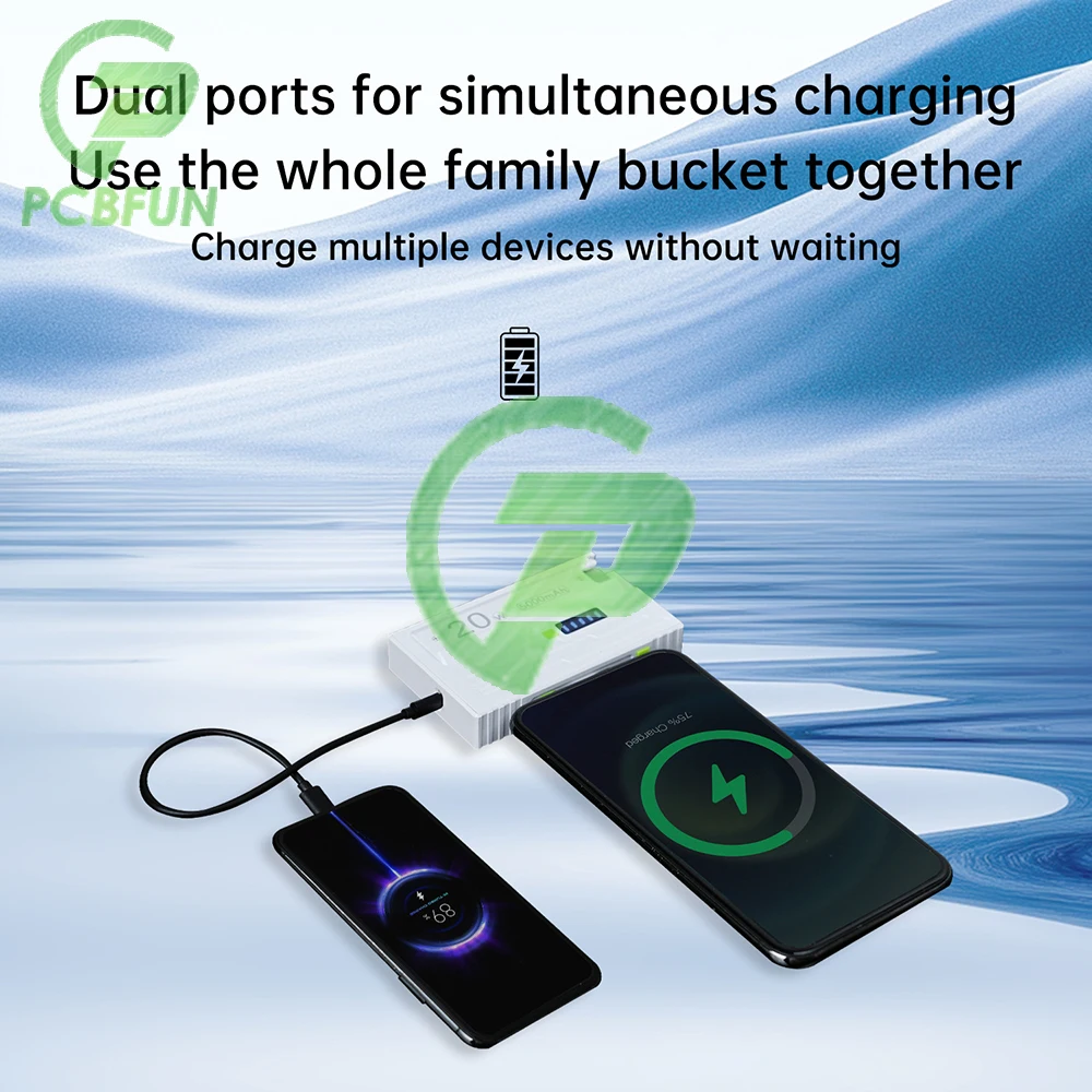 21700 Universal Battery Charger Case DIY 20W Fast Charging Power Bank Box Type-C for DIY Electronic Projects