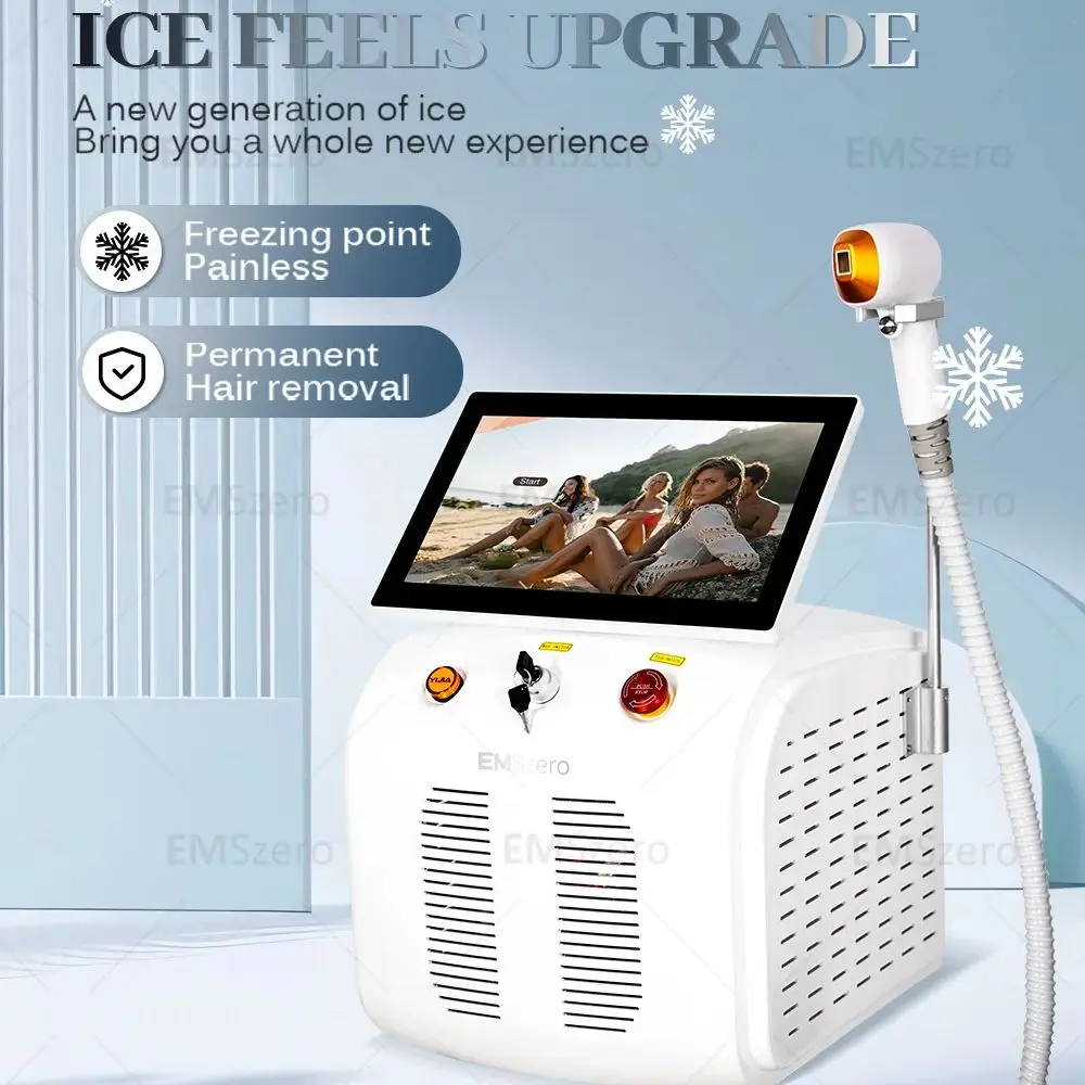 

New Freezing Point Painless And Permanent Hair Removal Machine Advanced Cooling Technology Skin Reiuvenation 808nm Diode Laser