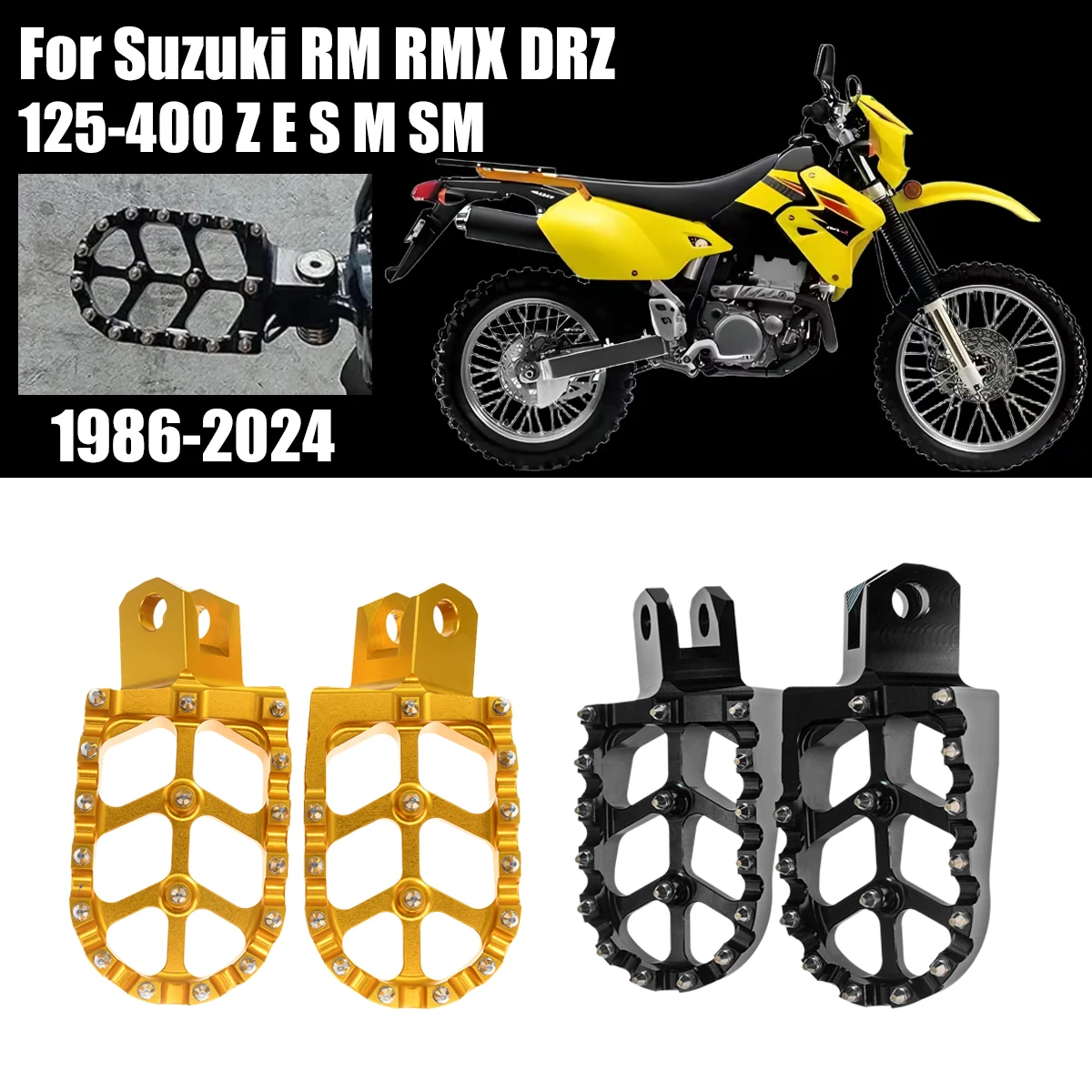 

Foot Peg Footrest For SUZUKI DRZ400 DR-Z400E DR-Z400S DRZ400SM RM125 RM250 RM250Z RMX250 Motocycle Accessories Footpeg Foot Rest