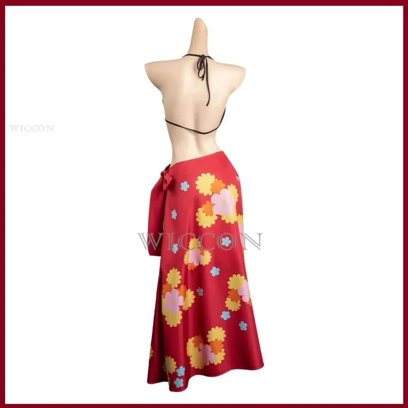 Kostum Cosplay Anime Nami Santōryū Baju Renang Wig Bikini Musim Panas Rok Atasan Tabung Setelan Pesta Karnaval Kawaii Seksi Wanita Dewasa
