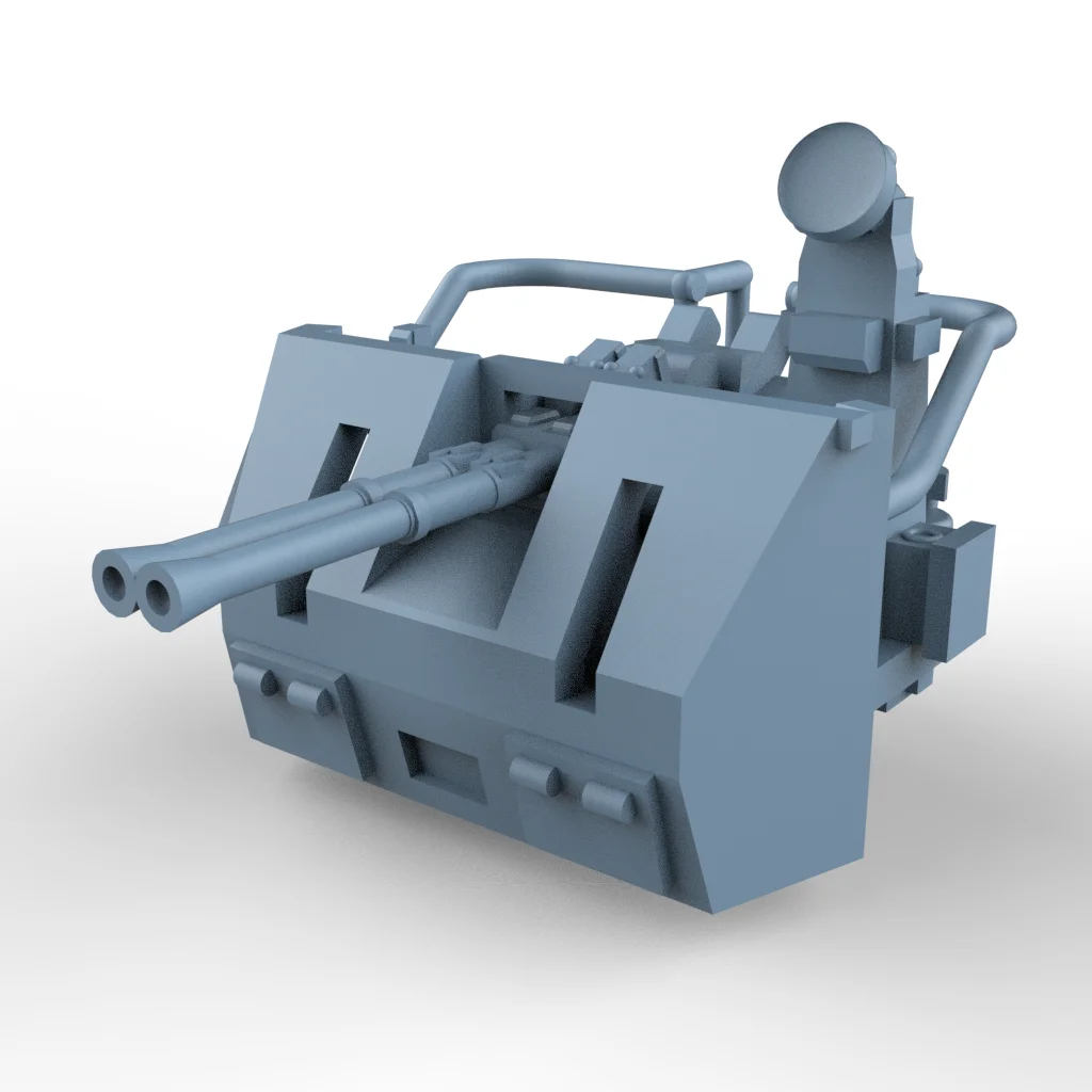 

Yao's Studio LYCG380 1/200 1/350 1/144 1/700 Model Upgrade Parts Twin-mounted 40mm STAAG Mark II Anti-Aircraft Gun
