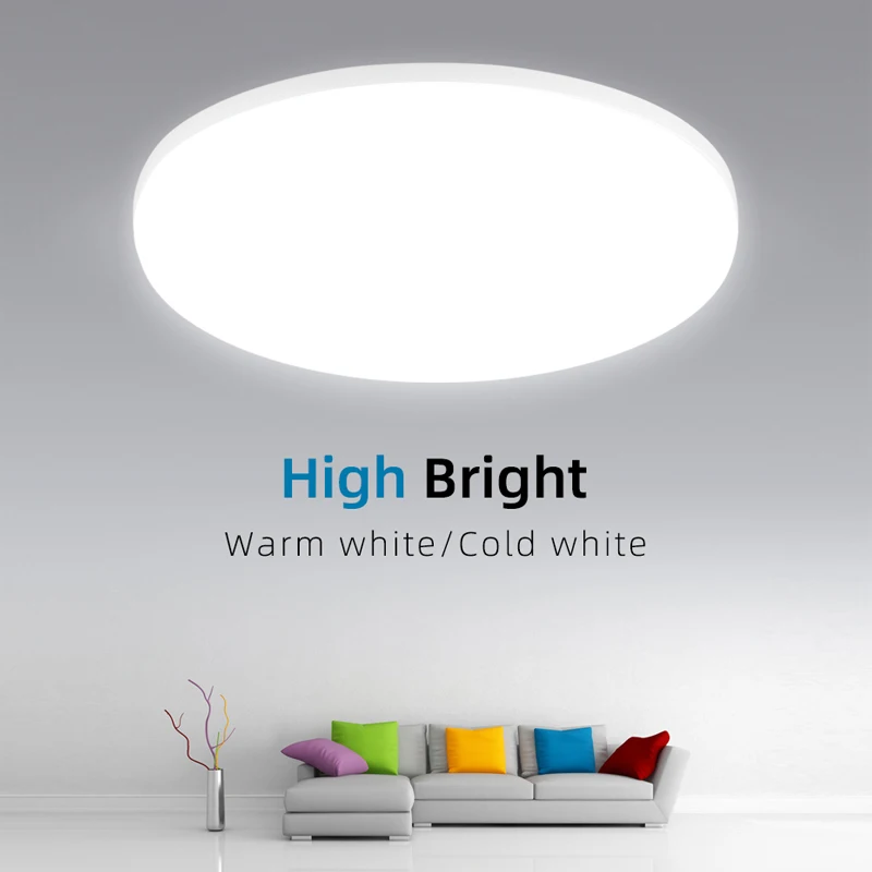 

LED Ceiling Light 220V Ultra Thin Modern Ceiling Lamps for Living Room Bathroom Bedroom Kitchen Surface Mounted Ceiling Lighting