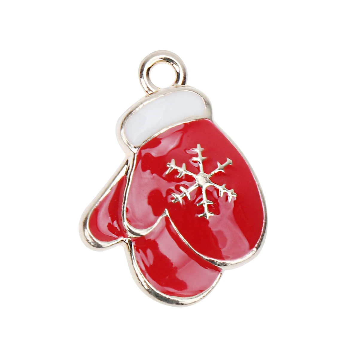 

10Pcs Christmas Glove Charm Pendants DIY Jewelry Making Accessories Elegant Handcraft Ornaments for Cellphone Decor Keychain