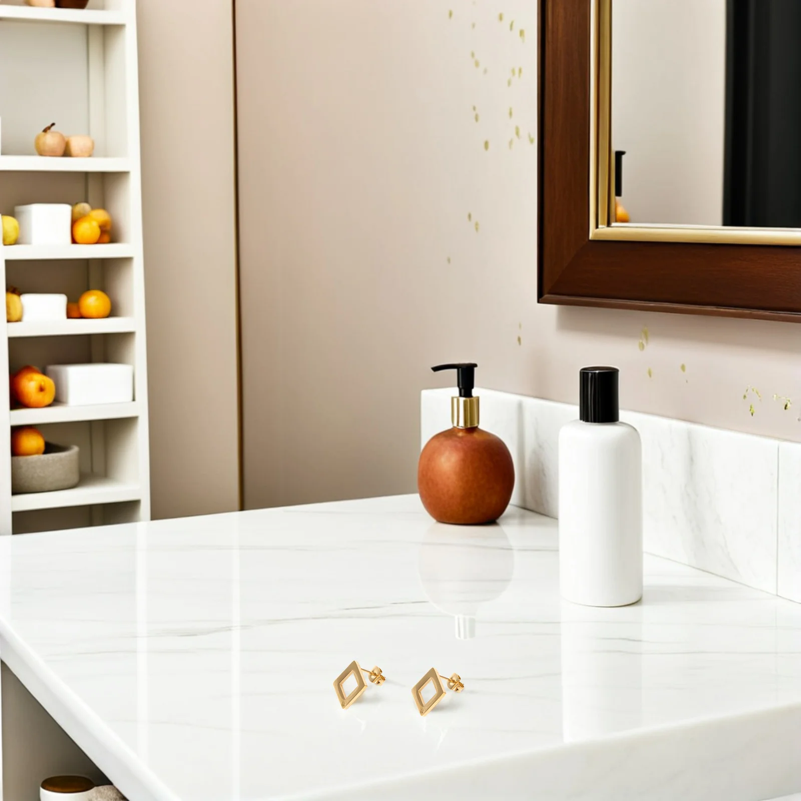 

Stainless Steel Rhombus Square Stud Earrings Diy Jewelry Making Kit Geometric Ear Findings Craft Supplies For Women