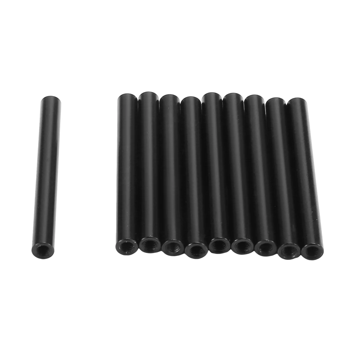 

Новые 10 шт. M2.5x40-D4MM черные круглые алюминиевые стержни для колонны для квадрокоптера, черный