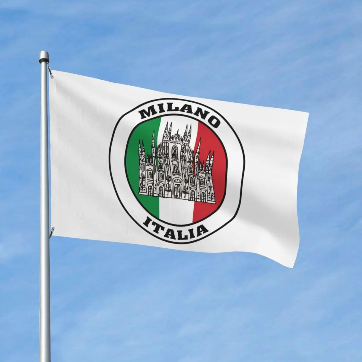 Milano Italia Travel Souvenir Italian Flag Sticker Milan Italy Badge Flag Hanging Banner For Home Decoration 3x5 ft Cool Flags