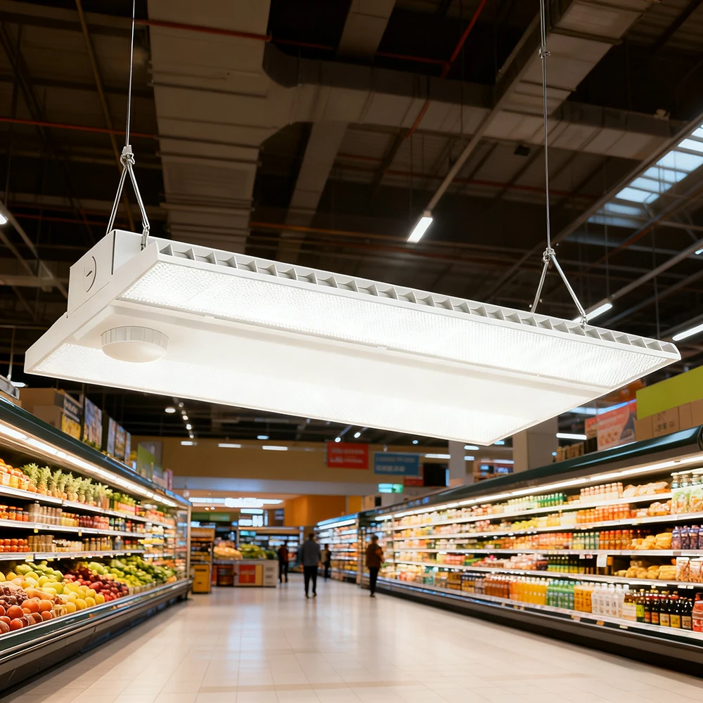 Industrial Lighting 3CCT&Power Switchable 80W 120W 150W IP44 LED Linear High Bay Light for Factory Warehouse Workshop