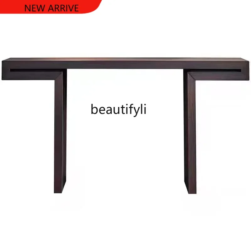

X A15 Italian Style Light Luxury Minimalist Console New Style Living Room Solid Wood Wall Post-Modern Small Apartment Home High-