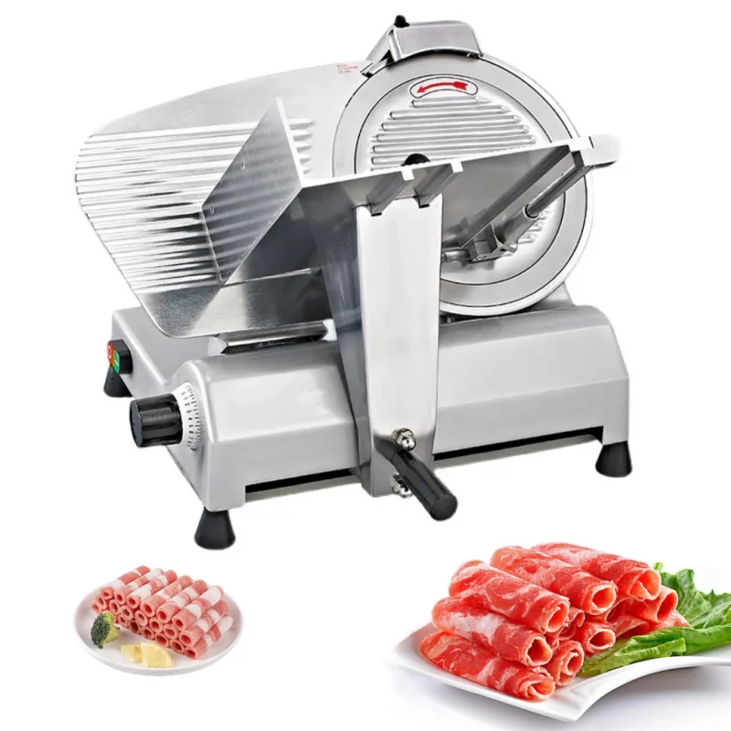 

New 220V Semi-Automatic Frozen Meat Slicer Machine for Food Processing Cutting Meat in Restaurants Retail Food Shops