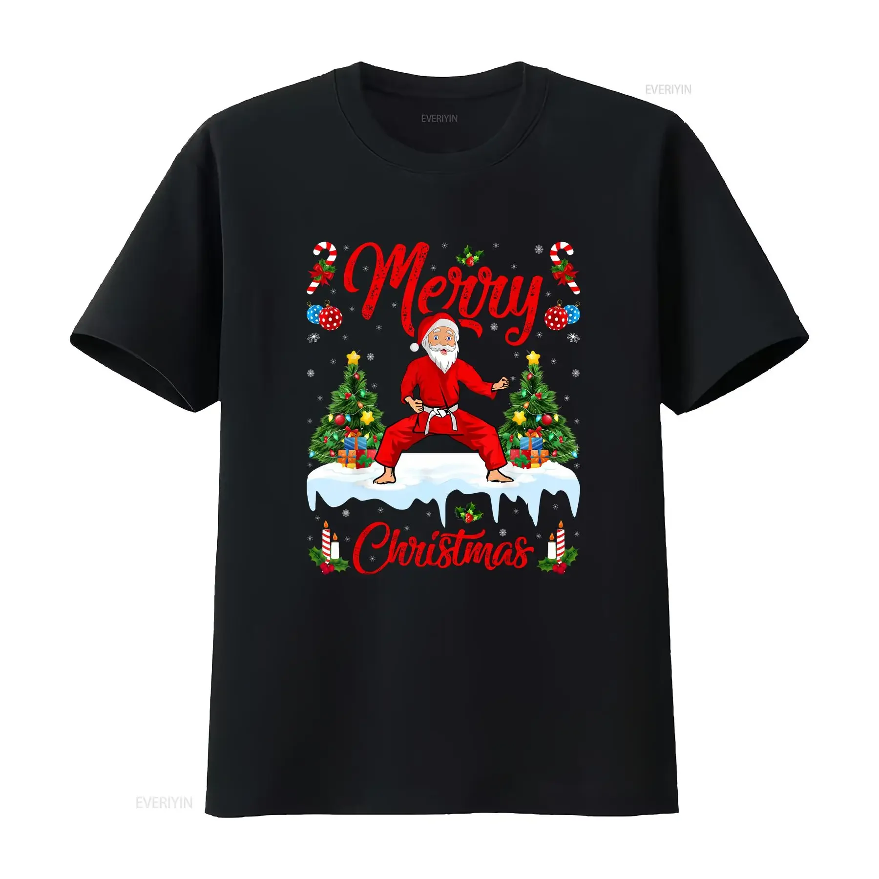 Karate Santa Claus Karateka Christmas Jiu Jitsu Taekwondo T Shirt Premium vintage Washed Stylish graphic Slightly