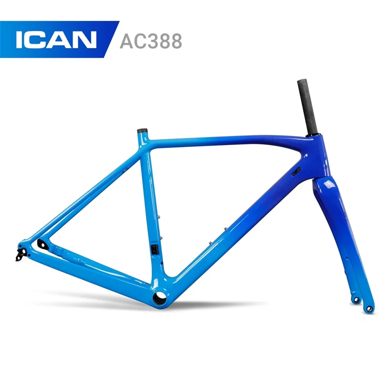 

Hot Sale Cycling Bicycle Frames T700 Carbon Bike Frame Disc Brake Cx Frame Cyclocross Frameset AC388 700*38C Max Tire