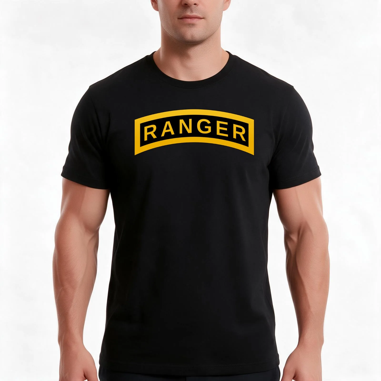 Ranger Tab United States T-Shirt, Summer Casual Cotton Tee, Oversized Streetwear Tops, Vintage Graphic Print, Unisex Men Women