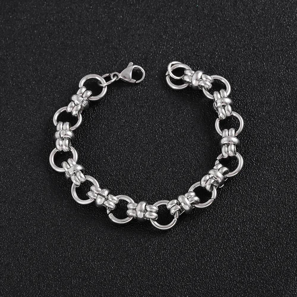 New 316L Stainless Steel DIY Chain Bracelet for Men Women  Vintage Kpop Heavy Thick Aestethic Jewelry No fading