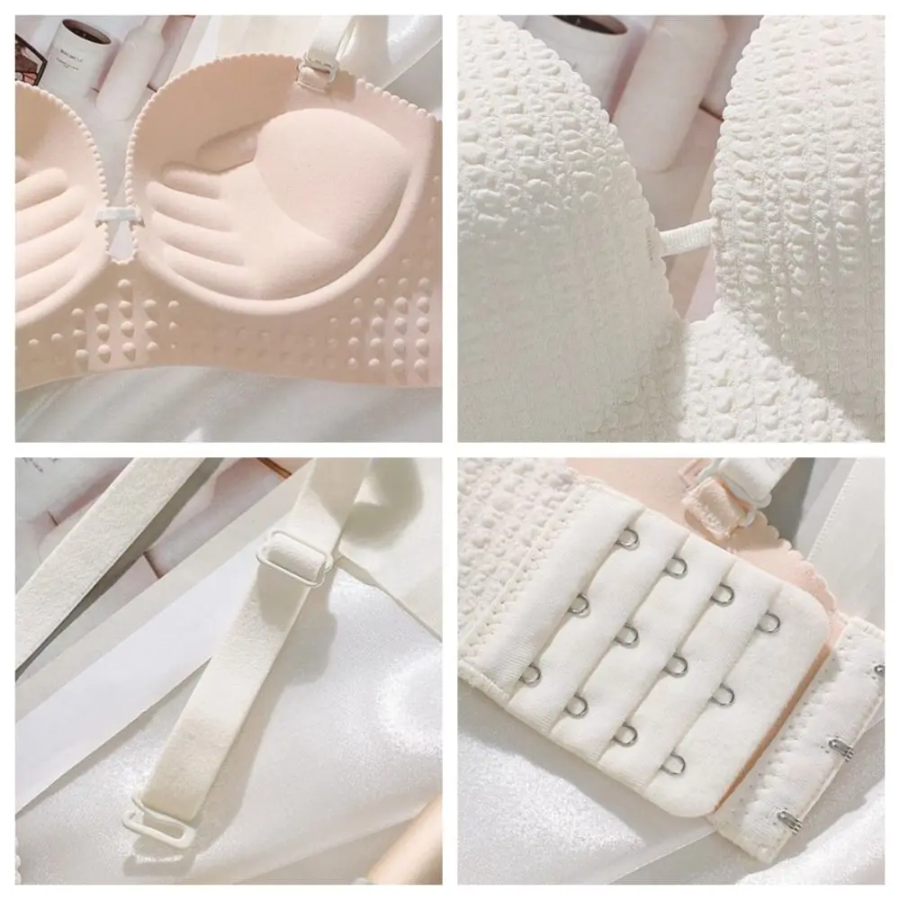 

Soft Shockproof Seamless Deep V Bras Push Up Anti-sagging Wireless Bra Lingerie Underwear for Women Women