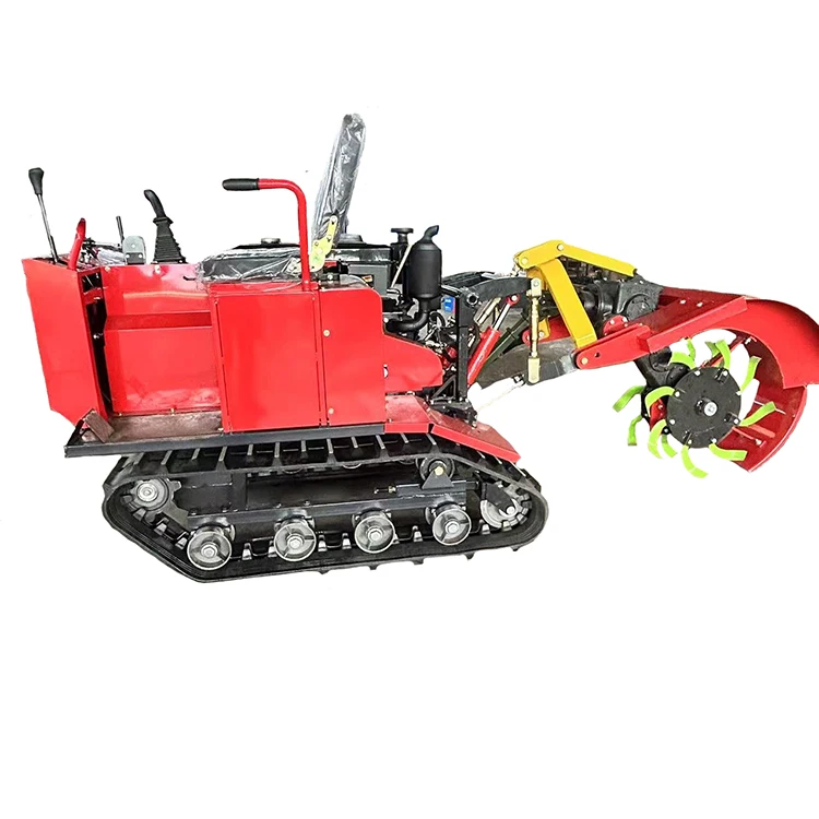 Supply Crawler Rotary Tiller Ditching and Fertilizing Machine Agricultural Garden Management Machine Crawler Tractor