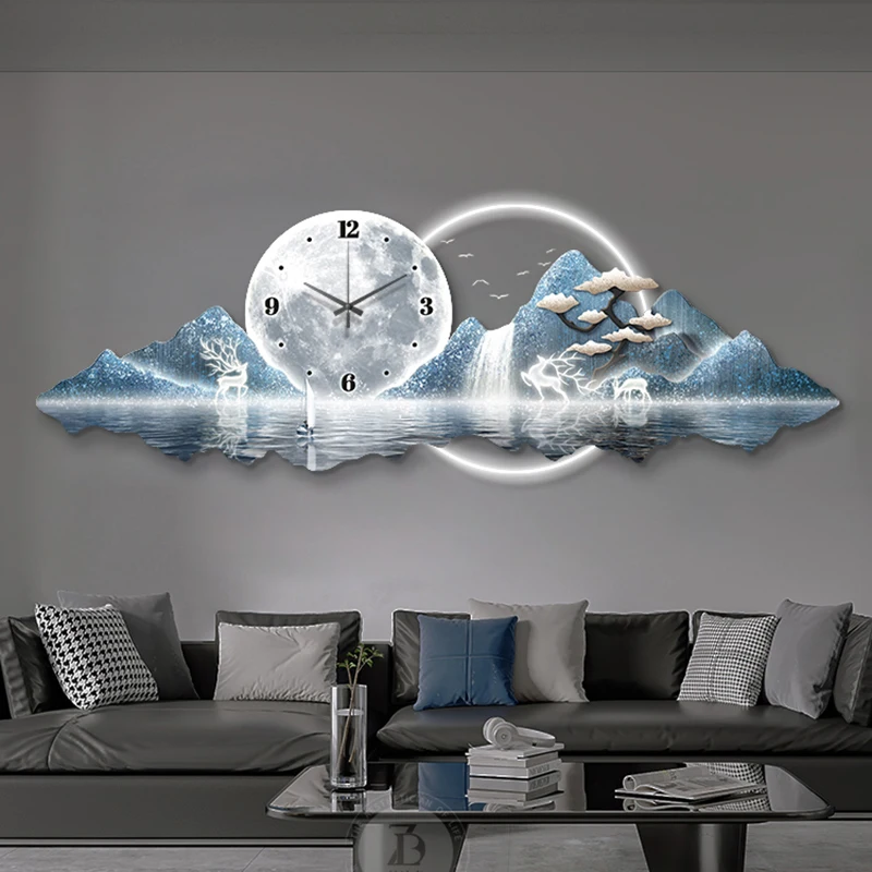 Modern Wooden Wall Clocks Art Mural Luxury Interior Wall Watch Aesthetic Creative Restaurant Wanduhr Living Room Decoration