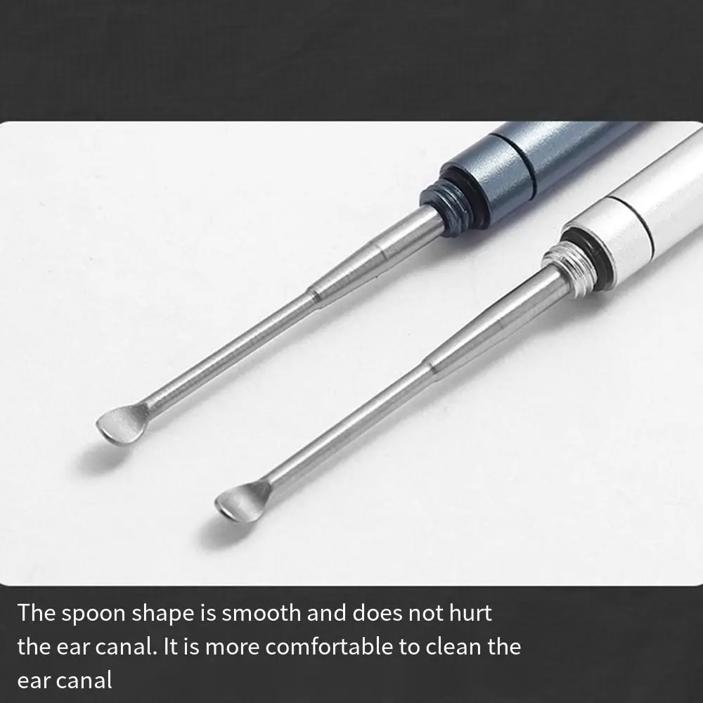 Steel Home Use Ear Pick Ear-picker Ear Cleaning Tool Ear Curette Ear Wax Removal Keychain Pendants Ear Cleaner Ear Spoon