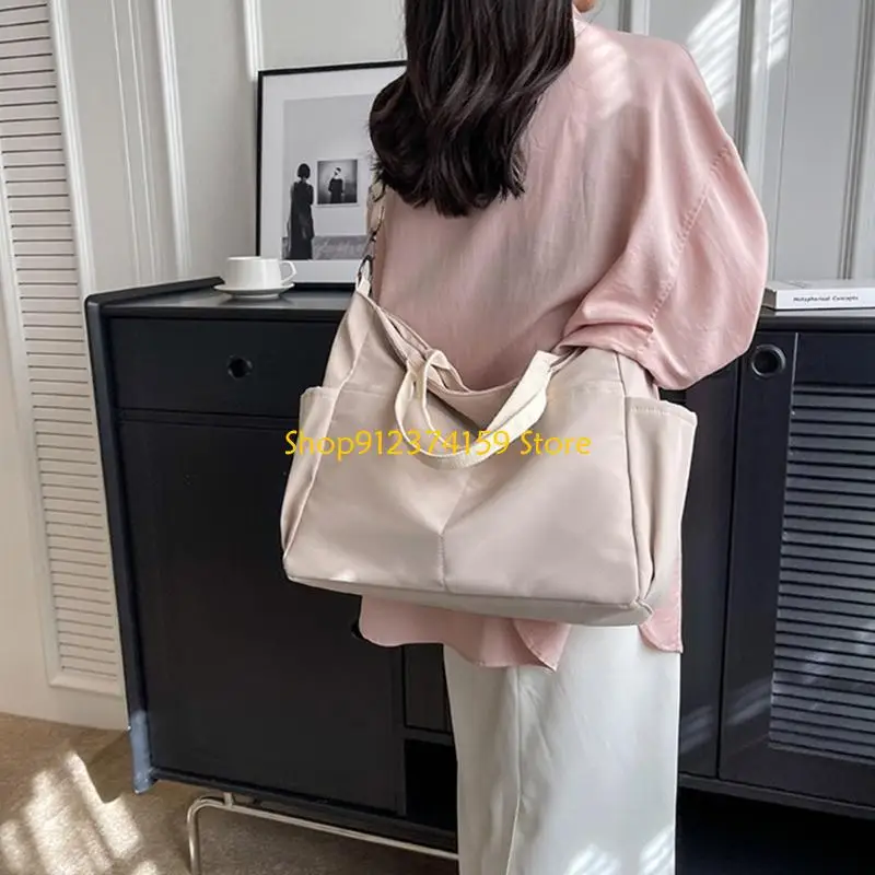 

G5AE Large Capacity Crossbody Bag for Women Solid Shoulder Bag Simple Bag