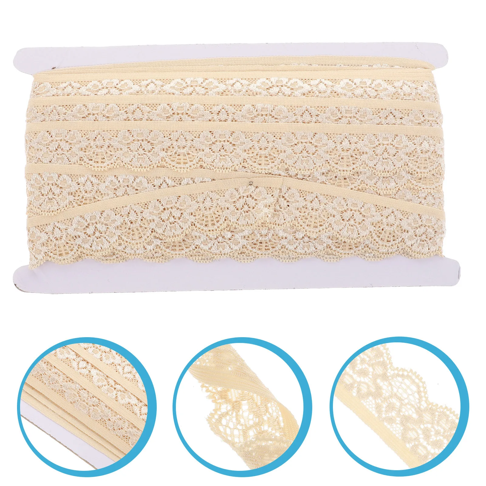 

Lace Trim Decorative Edging Exquisite Pattern Nylon Material Easy DIY Customizable for Clothing Curtain Dress Neckline Sewing