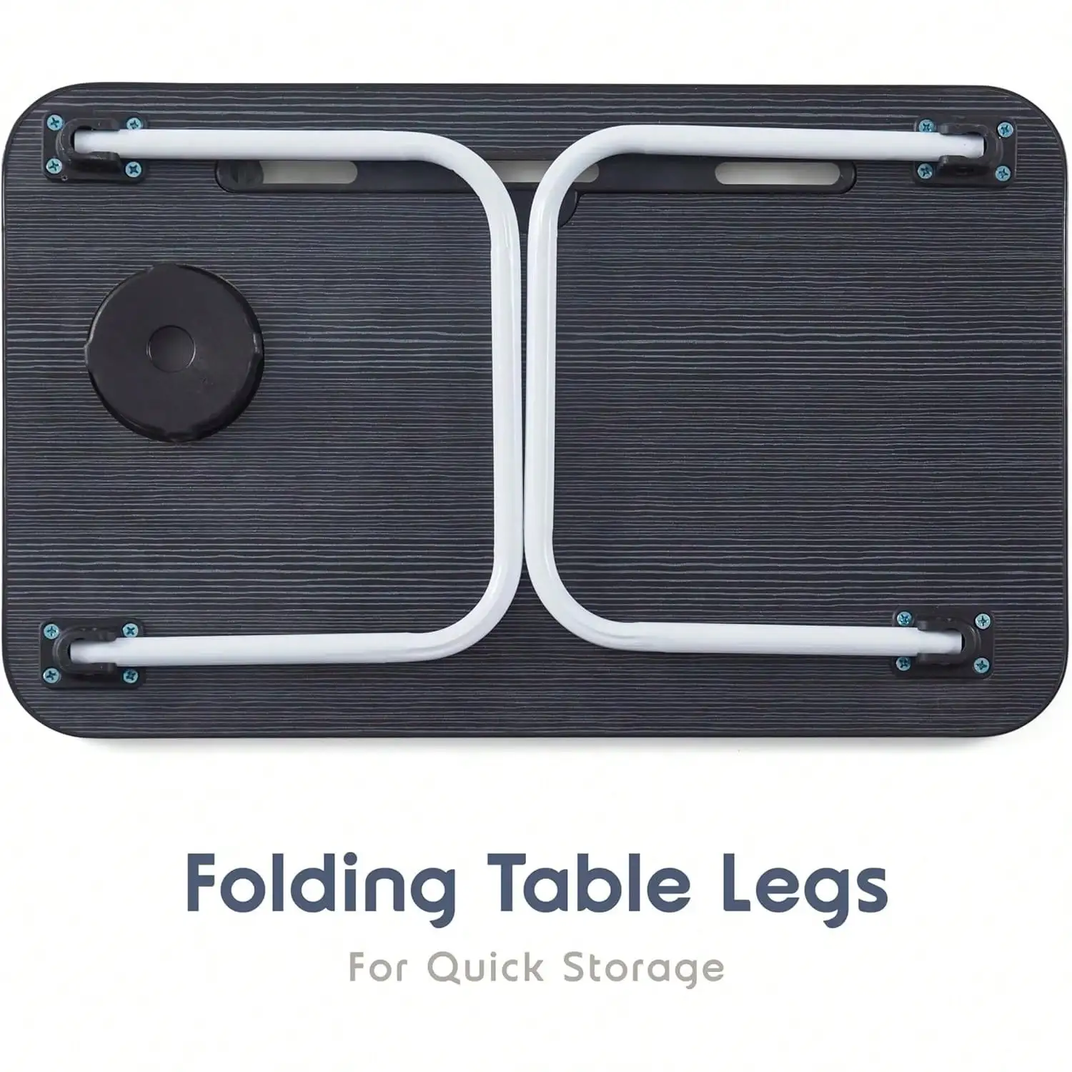 Portable Lap Desk Bed Table Tray, Laptop Stand With Cup Holder & Tablet Slot & Lifting Handle For Working Writing Drawing & Eating