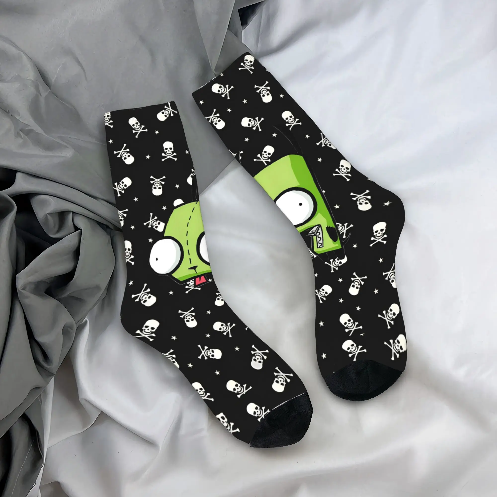 الكرتون الغزاة Zims الجوارب الرجال النساء البوليستر الجوارب غير رسمية الجدة الربيع الصيف الخريف الشتاء الأوسط جوارب أنبوبية الهدايا ،