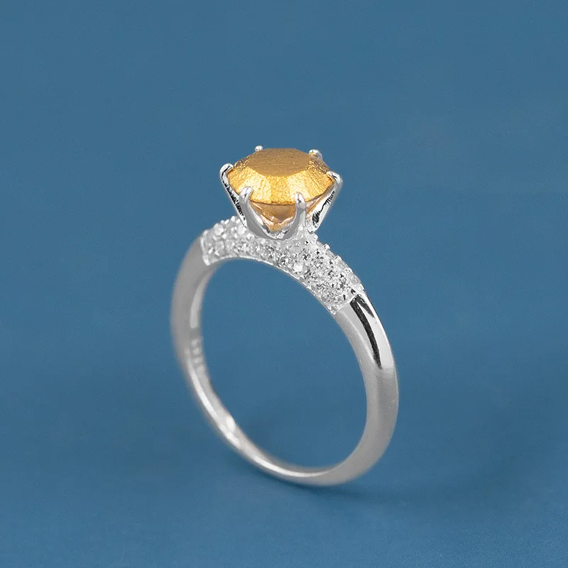 Miracle Sterling Silver 925 Original Design One Carat Lie Pure Silver S925 Personality Playful Style Diamond Ring For Women