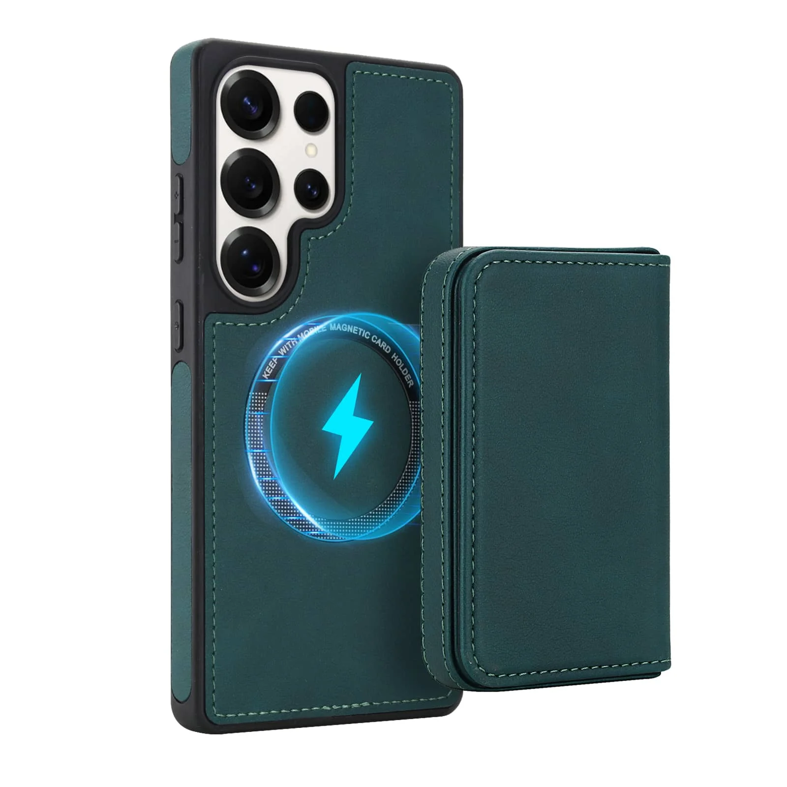 

WEFOR Wallet Case for Samsung Galaxy S25 Edge S24 S23 FE S22 Ultra, Magnetic Card Holder, RFID Blocking, Detachable Kickstand