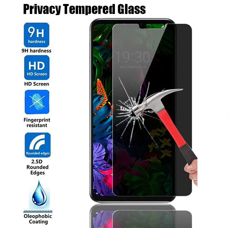 Anti Peeking Screen Protector for LG K40 K50 K41S K51S Tempered glass for Q51 Q60 V40 V60 Think Q W30 Pro X5 Stylo 6 Front Glass