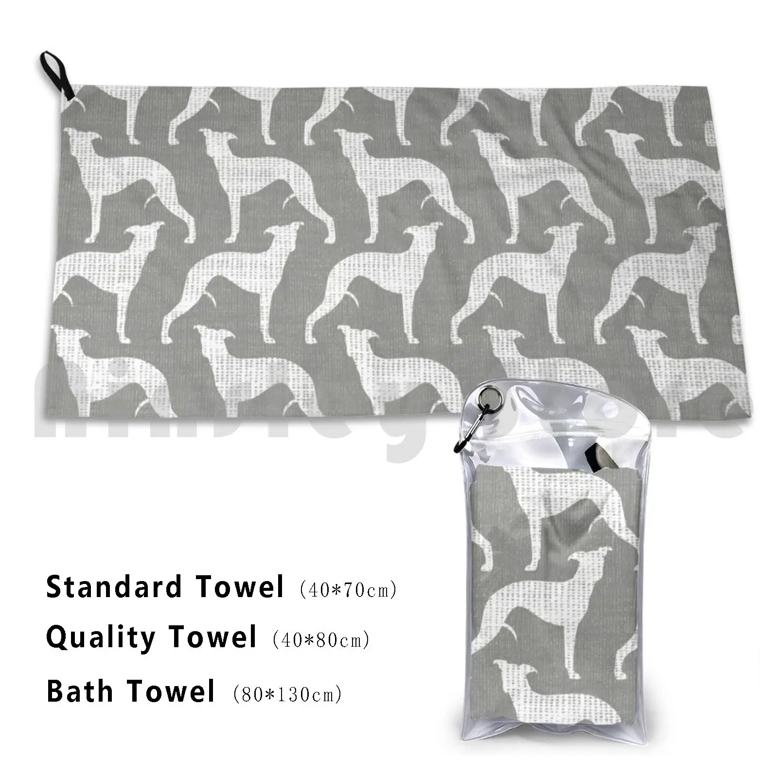 Whippet Silhouette ( S ) Custom Towel Bath Towel Whippet Dog Animals Pets Miniature Greyhound Silhouette