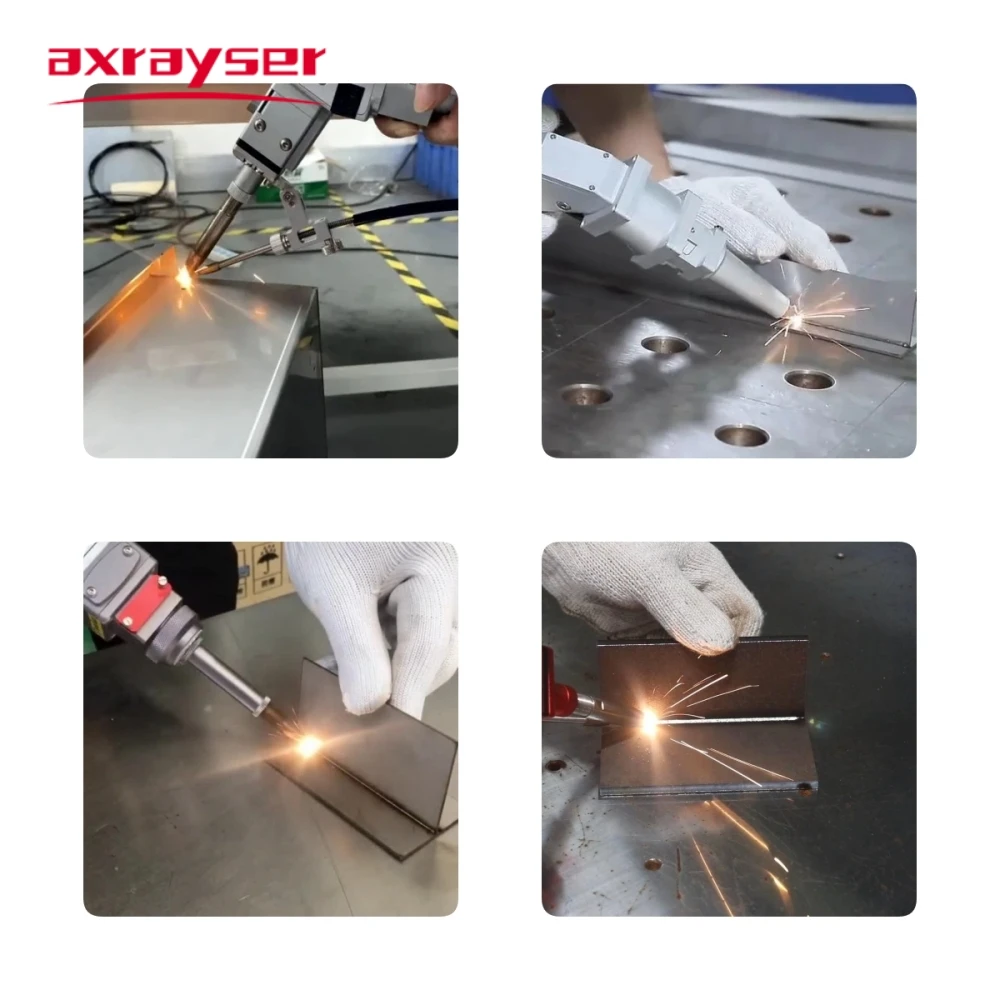 Axrayser Original Qilin Hand-held Laser Welding Nozzle M10 M16 With Wire Feed For 1064nm QILIN HANWEI WEIYE WSX Laser Welding