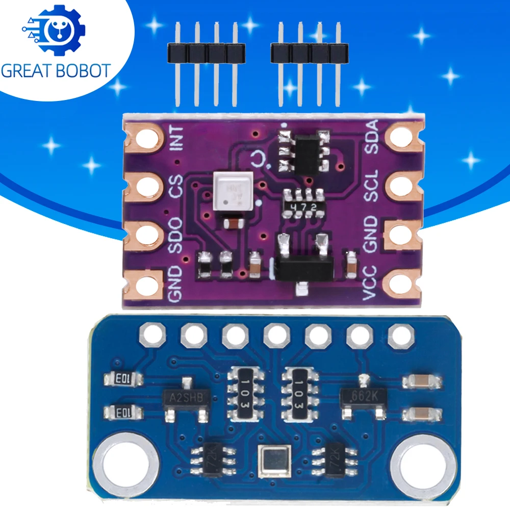 I2C BMP580 Pressure Sensor Module High‑Precision Barometer Altitude Temperature Detection Board