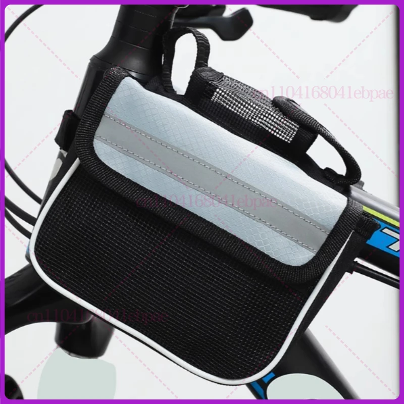 

Сумка для передней балки велосипеда, хранилище для мобильного телефона на горном велосипеде, передняя подвесная сумка для велосипеда, аксессуары для велосипедного оборудования