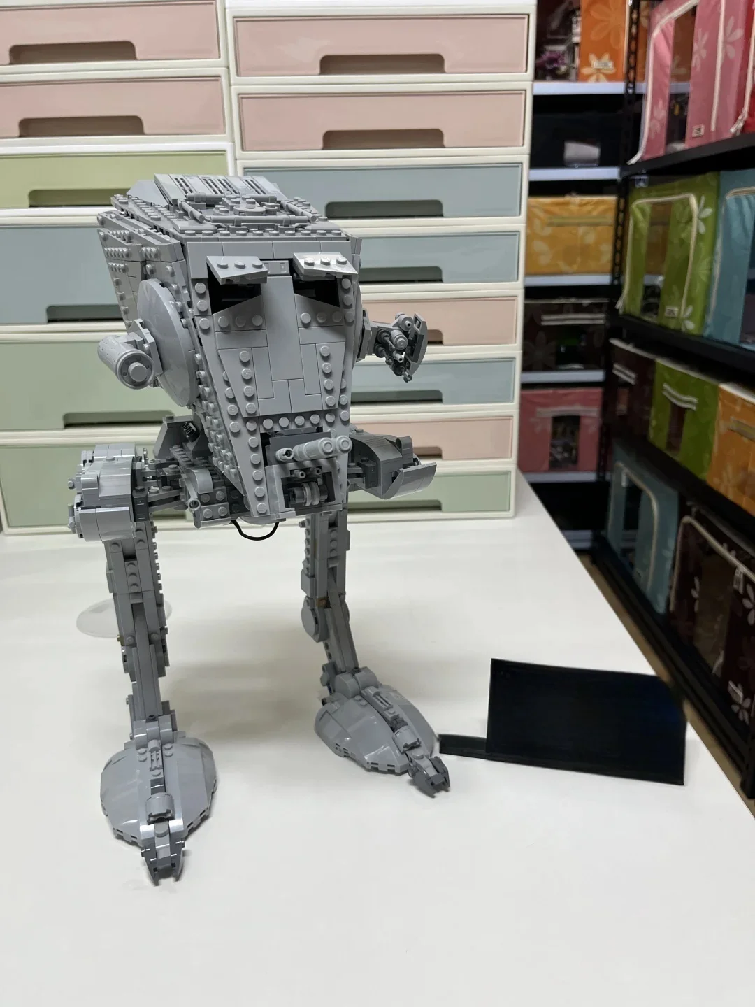 Transport Armored Walking Mecha Robot Model Building Bricks Kit, Home Display Ornament, Creative Festival Gift for Collection