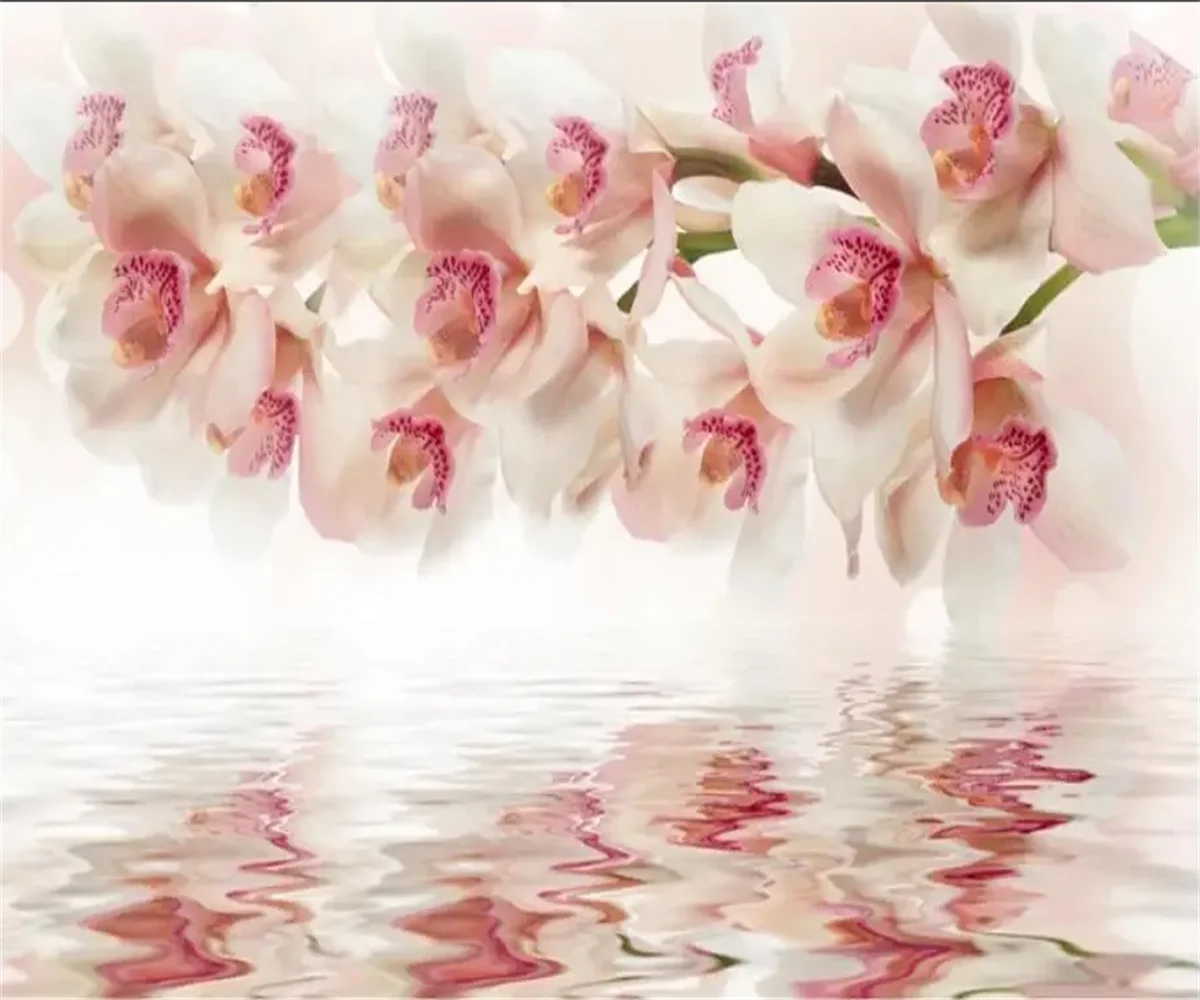 

Фотообои на заказ, 3D стерео-обои с тюльпанами и бабочками, фон для телевизора, декор для дома, гостиной, спальни, 3D-фреска, 3D-обои