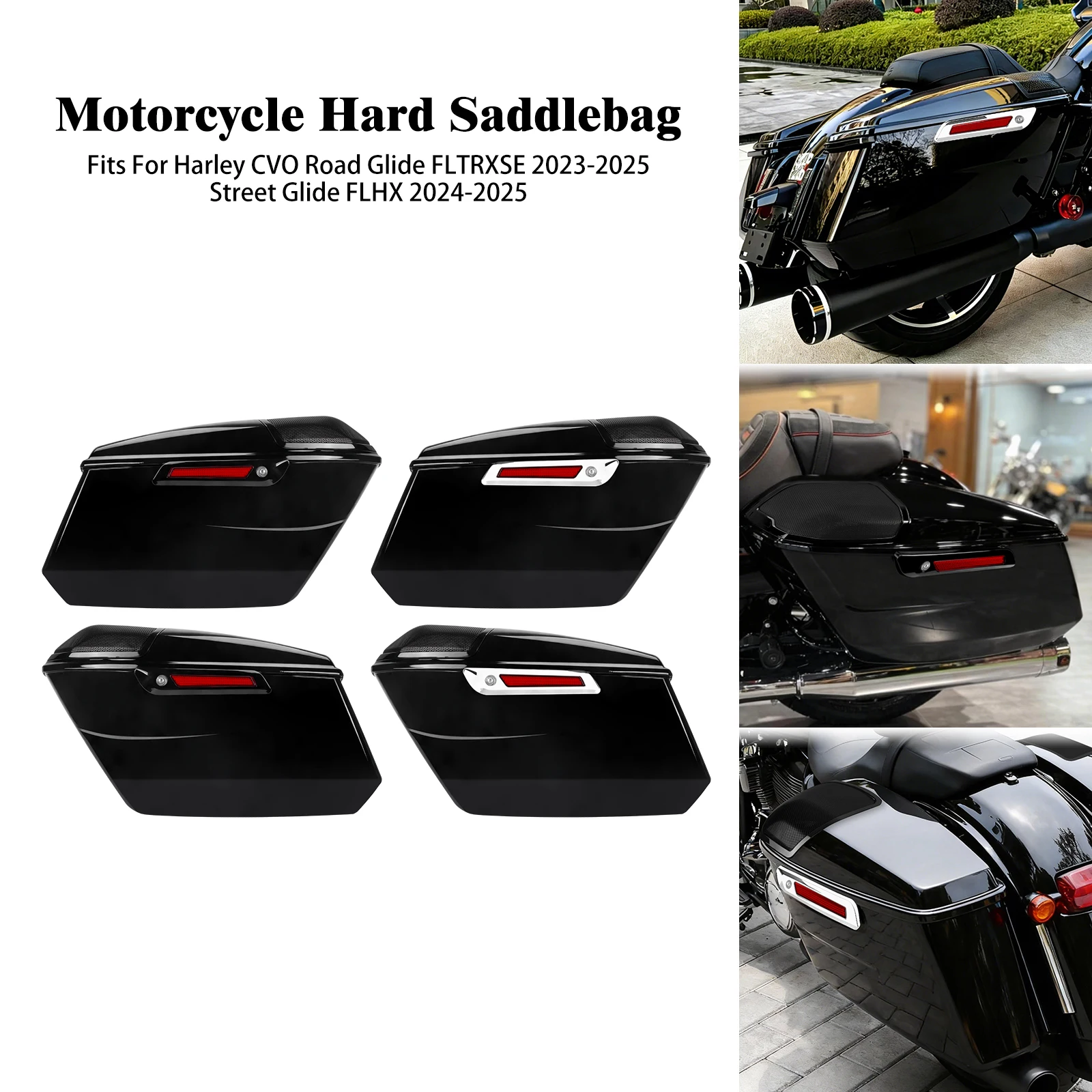 

Motorcycle Hard Saddlebags Luggage Storage Saddle Bag For Harley Touring CVO Road Glide FLTRXSE 2023-25 Street Glide FLHX 24-25