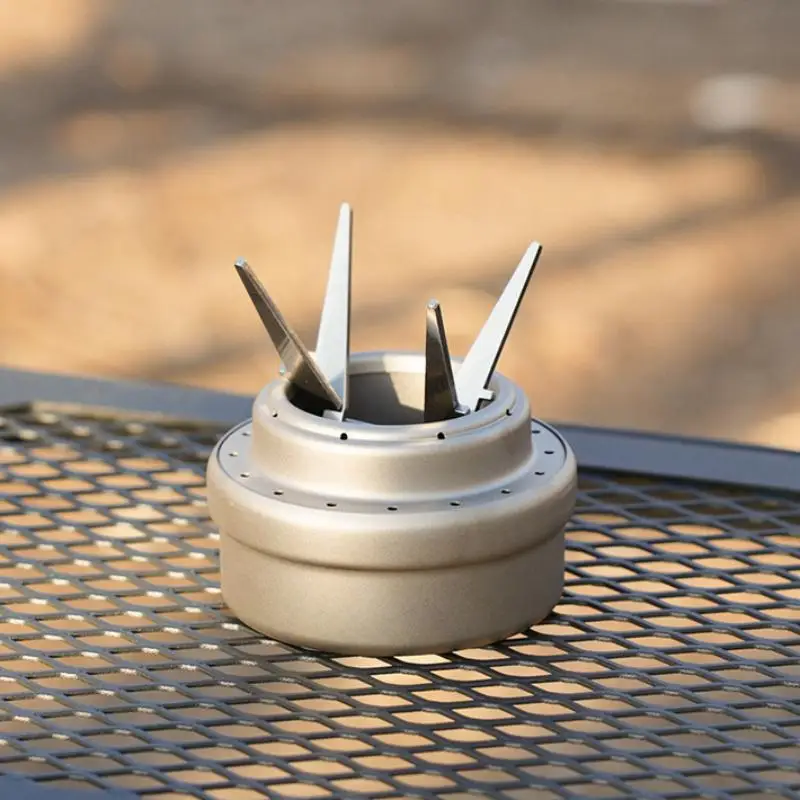 Portable Stainless Steel Alcohol Stove Internal Bracket Detachable Four-corner Kettle Bracket Outdoor Camping Accessories
