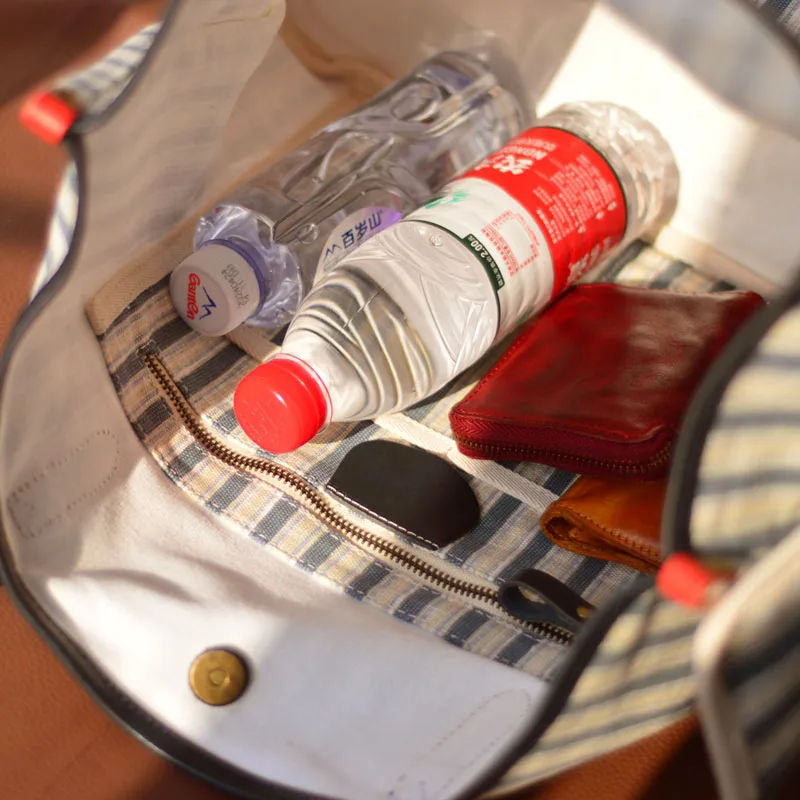 

AETOO New women's bag literary fresh and simple Japanese commuter Tote bag 100 large capacity canvas bag women's single shoulder